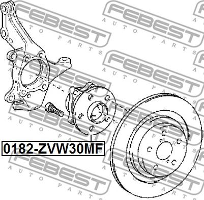 Febest 0182-ZVW30MF - Маточина колеса autocars.com.ua