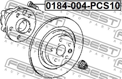 Febest 0184-004-PCS10 - Болт кріплення колеса autocars.com.ua