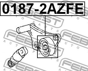 Febest 0187-2AZFE - Направляющий ролик, поликлиновый ремень avtokuzovplus.com.ua