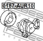 Febest 0187-AUR10 - Направляющий ролик, поликлиновый ремень avtokuzovplus.com.ua