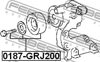 Febest 0187-GRJ200 - РОЛИК НАТЯЖНИЙ autocars.com.ua