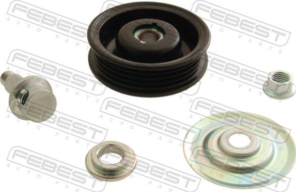 Febest 0187-HDJ100 - Паразитний / провідний ролик, поліклиновий ремінь autocars.com.ua