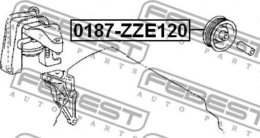 Febest 0187-ZZE120 - Направляющий ролик, поликлиновый ремень avtokuzovplus.com.ua