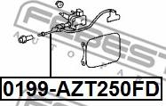 Febest 0199-AZT250FD - Шарнір, кришка бензобака autocars.com.ua