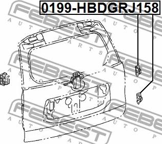 Febest 0199-HBDGRJ158 - Дверний шарнір autocars.com.ua