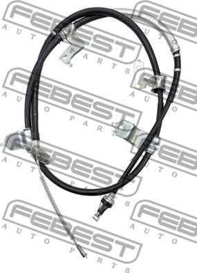 Febest 0199-PCGRJ120RH - Трос, гальмівна система autocars.com.ua