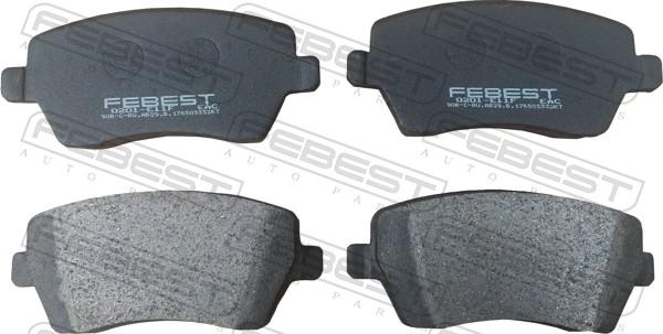 Febest 0201-E11F - Гальмівні колодки, дискові гальма autocars.com.ua