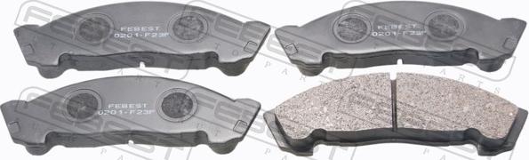 Febest 0201-F23F - Гальмівні колодки, дискові гальма autocars.com.ua