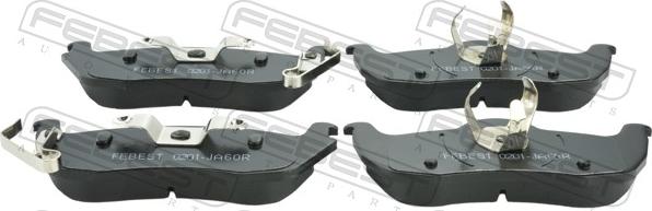 Febest 0201-JA60R - Гальмівні колодки, дискові гальма autocars.com.ua
