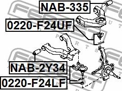 Febest NAB-335 - Сайлентблок, рычаг подвески колеса avtokuzovplus.com.ua