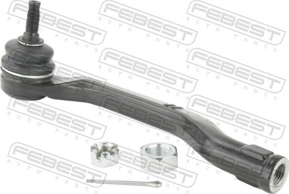 Febest 0221-D10LH - Наконечник рульової тяги, кульовий шарнір autocars.com.ua