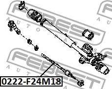 Febest 0222-F24M18 - Осевой шарнир, рулевая тяга avtokuzovplus.com.ua