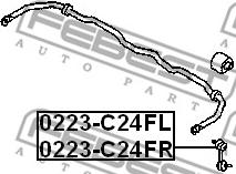 Febest 0223-C24FR - Тяга / стійка, стабілізатор autocars.com.ua