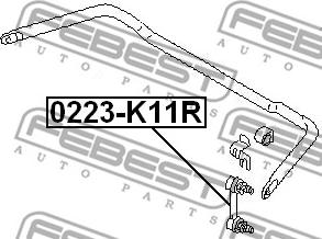 Febest 0223-K11R - Тяга - Стійка стабілізатора autocars.com.ua