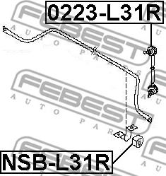 Febest 0223-L31R - Тяга / стойка, стабилизатор autodnr.net