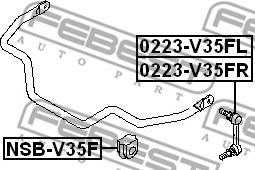 Febest 0223-V35FR - Тяга / стойка, стабилизатор avtokuzovplus.com.ua