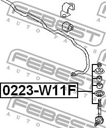 Febest 0223-W11F - Тяга / стійка, стабілізатор autocars.com.ua