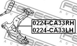 Febest 0224-CA33LH - Рычаг подвески колеса avtokuzovplus.com.ua