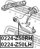 Febest 0224-Z50RH - Рычаг подвески колеса avtokuzovplus.com.ua