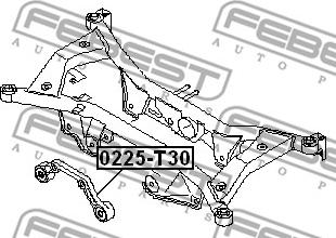 Febest 0225-T30 - Рычаг подвески колеса avtokuzovplus.com.ua