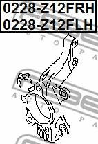 Febest 0228-Z12FLH - Поворотный кулак, подвеска колеса avtokuzovplus.com.ua