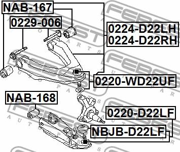 Febest 0229-006 - Болт регулювання розвалу коліс autocars.com.ua