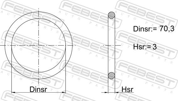 Febest 02400-012 - Прокладка, масляний радіатор autocars.com.ua