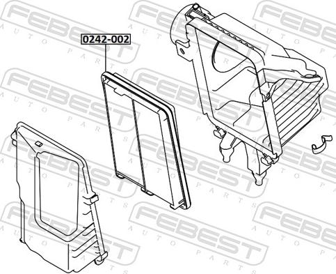 Febest 0242-002 - Повітряний фільтр autocars.com.ua