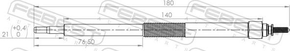 Febest 02642-003 - Свеча накаливания avtokuzovplus.com.ua