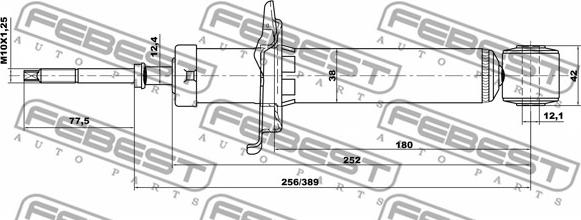 Febest 02658717R - Амортизатор autodnr.net