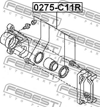 Febest 0275-C11R - Ремкомплект, гальмівний супорт autocars.com.ua