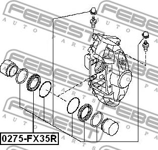 Febest 0275-FX35R - Ремкомплект, тормозной суппорт avtokuzovplus.com.ua