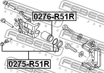 Febest 0275-R51R - Ремкомплект, тормозной суппорт avtokuzovplus.com.ua