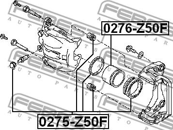 Febest 0276-Z50F - Елементи гальмівного супорта autocars.com.ua