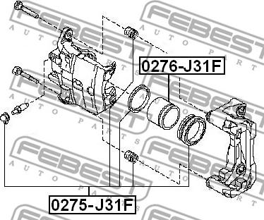 Febest 0276-J31F - Поршень, корпус скоби гальма autocars.com.ua