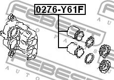 Febest 0276-Y61F - Поршень, корпус скоби гальма autocars.com.ua