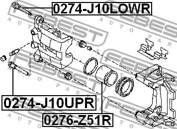 Febest 0276-Z51R - Поршень, корпус скоби гальма autocars.com.ua