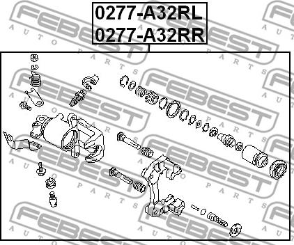 Febest 0277-A32RR - Тормозной суппорт avtokuzovplus.com.ua