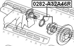 Febest 0282-A32A46R - Маточина колеса autocars.com.ua