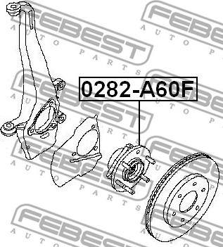 Febest 0282-A60F - Маточина колеса autocars.com.ua