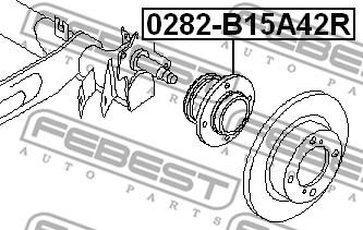 Febest 0282-B15A42R - Маточина колеса autocars.com.ua