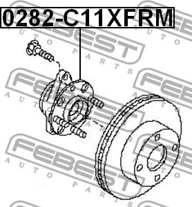 Febest 0282-C11XFRM - Ступица колеса, поворотный кулак avtokuzovplus.com.ua