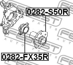 Febest 0282-FX35R - Комплект підшипника маточини колеса autocars.com.ua