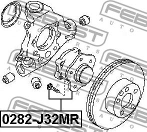 Febest 0282-J32MR - Маточина колеса autocars.com.ua