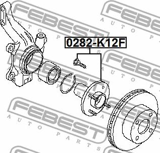 Febest 0282-K12F - Маточина колеса autocars.com.ua