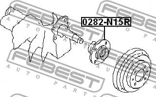 Febest 0282-N15R - Маточина колеса autocars.com.ua