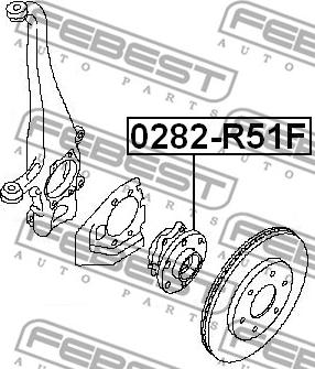 Febest 0282-R51F - Маточина колеса autocars.com.ua