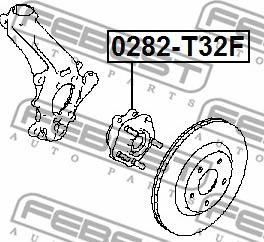 Febest 0282-T32F - Маточина колеса autocars.com.ua