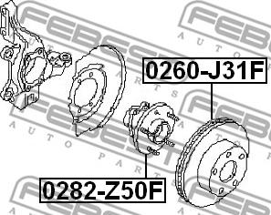 Febest 0282-Z50F - Маточина колеса autocars.com.ua