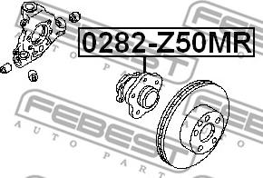 Febest 0282-Z50MR - Маточина колеса autocars.com.ua